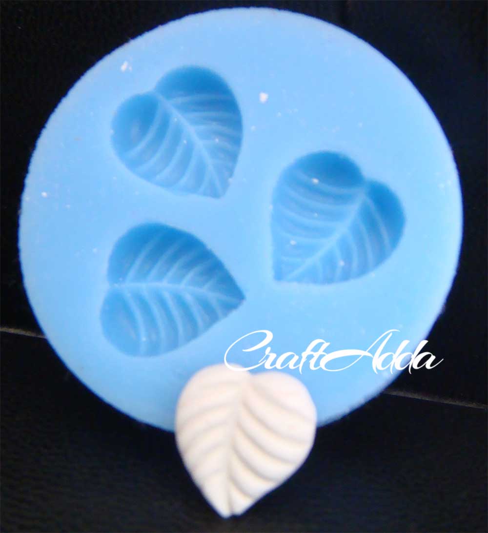 Small Leaves Button Silicone Clay Mould CAMOLD86 1 Small Leaves Button Silicone Clay Mould