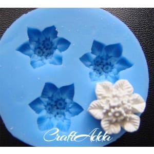 5 petal Rosette Silicone Clay Mould