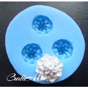 Pom Pom Chrysanthemum Medium Silicone Clay Mould