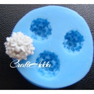 Mini round flower Silicone Clay Mould