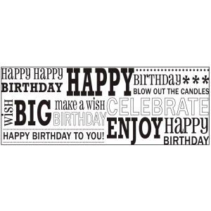 Fiskar Continous Stamps - Birthday Type