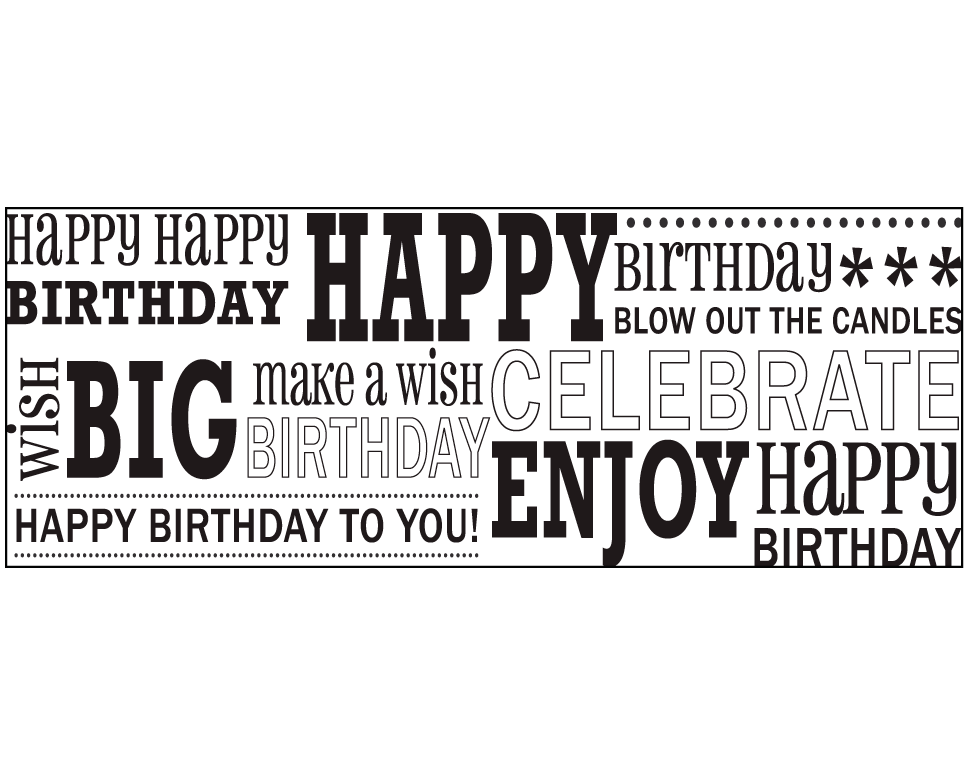 Fiskar Continous Stamps - Birthday Type