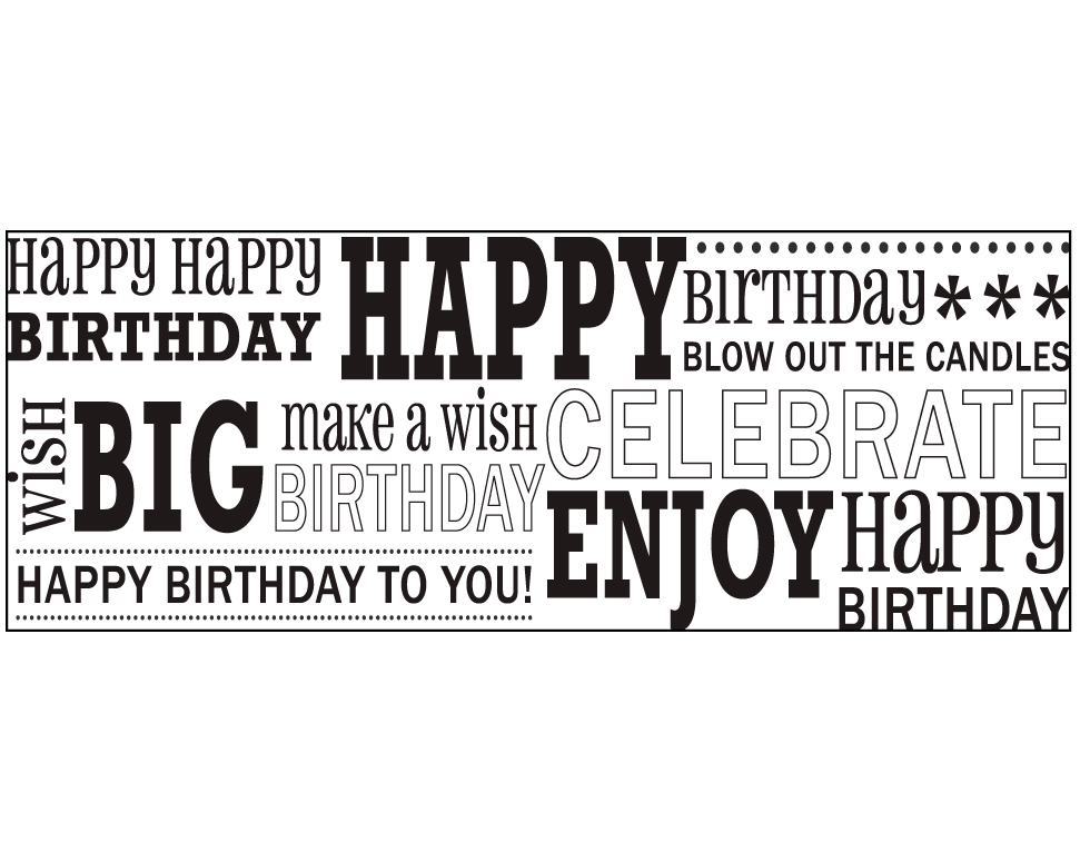 Fiskar Continous Stamps - Birthday Type FiskarBirthdayType Fiskar Continous Stamps - Birthday Type