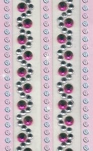 Pink and White Swirls Border Stickers