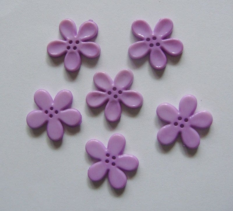 Plastic Flower Buttons - Purple PurplePlasticFlowerButtons Plastic Flower Buttons - Purple