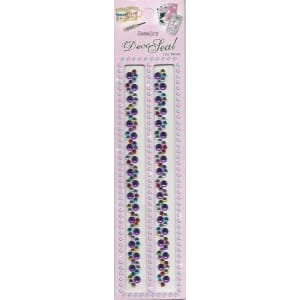 Purple and Molticolor Swirls Border Stickers