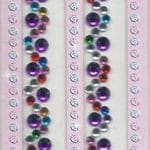 Purple and Molticolor Swirls Border Stickers