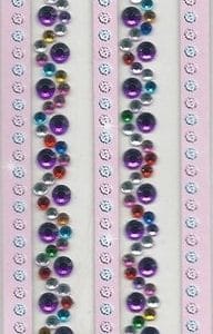 Purple and Molticolor Swirls Border Stickers