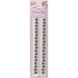 Red Swirls Border Stickers