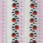 Red Swirls Border Stickers