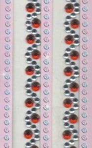 Red Swirls Border Stickers