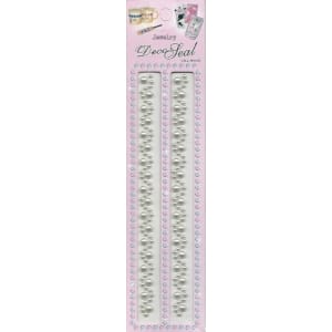 White Pearl Swirls Border Stickers