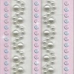 White Pearl Swirls Border Stickers