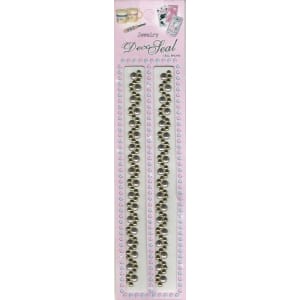 Yellow and White Swirls Border Stickers