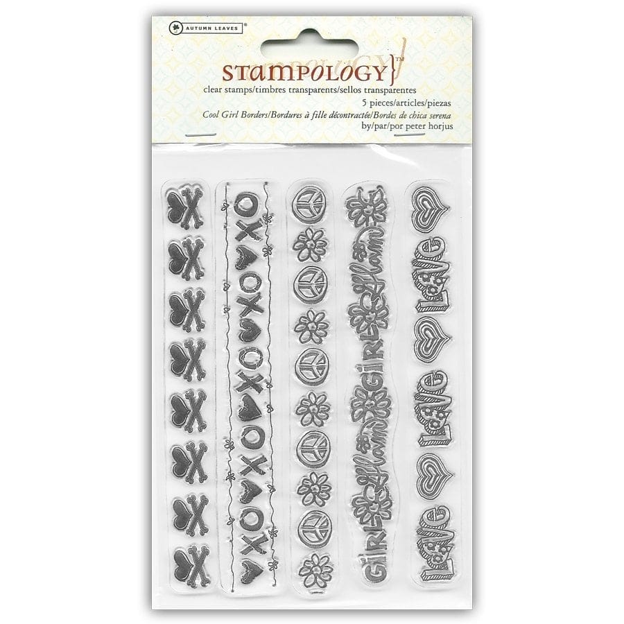 Autumn Leaves Stampology Clear Stamps - Cool Girl Borders autumn leaves stampology cool girl borders AL3481 Autumn Leaves Stampology Clear Stamps - Cool Girl Borders