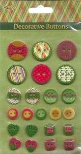 Decorative button pack - Brights