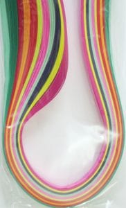 10mm Quilling Strip - Mix BrightColor (Red to Green)