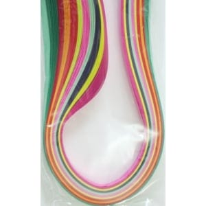 10mm Quilling Strip - Mix BrightColor (Red to Green)