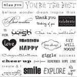 Fiskars Clear Stamps - Sentiments