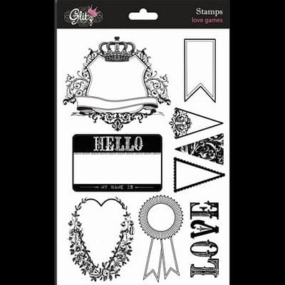 Glitz Clear Stamp - Love Games GlitzLoveGames Glitz Clear Stamp - Love Games