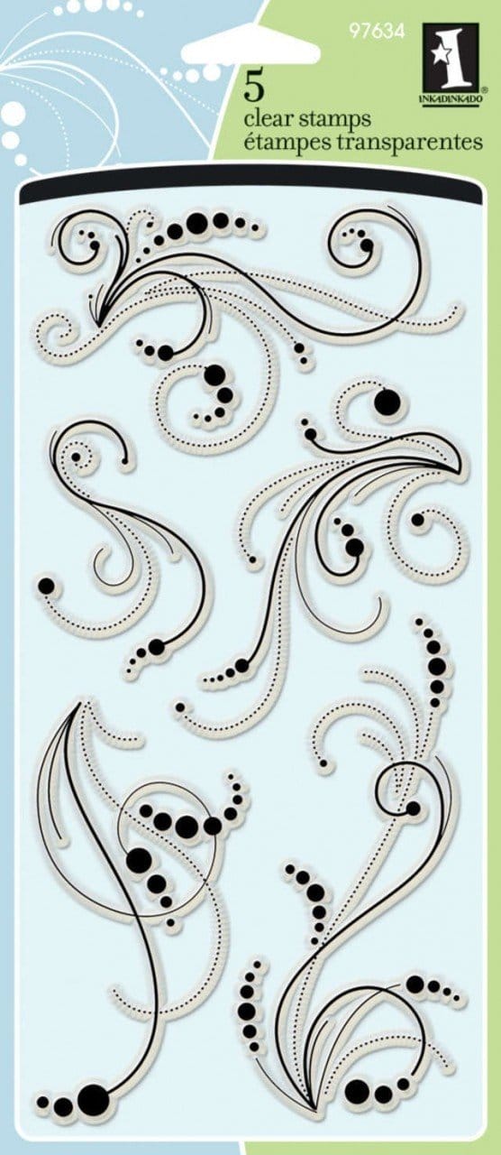 Inkadinkado Clear Stamps - Dot Flourishes InkadinkadoDotFlorurishes Inkadinkado Clear Stamps - Dot Flourishes