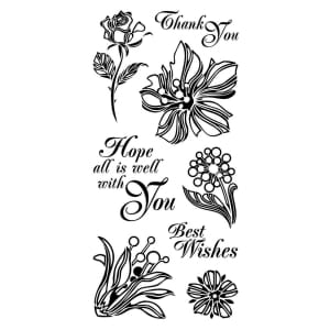 Inkadinkado Floral Expressions Clear Stamps