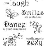 Inkadinkado Thoughts for the Day Clear Stamp