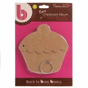PaperMania Bare Basics Chipboard Album - Cupcake