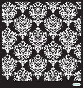 Damask 6 by 6 stencil