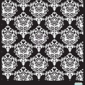 Damask 6 by 6 stencil