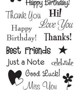 Greetings Clear Stamp