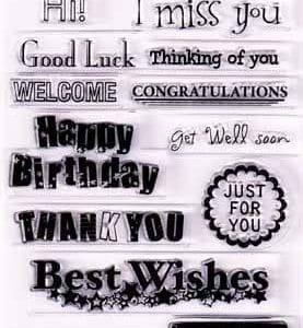 Whimsy Greetings Clear Stamp