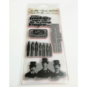 Tim Holtz Visual Artistry Cling Stamps - Curious Possibility