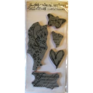 Tim Holtz Visual Artistry Cling Stamps - Heartfelt