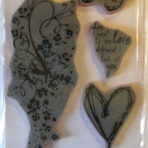 Tim Holtz Visual Artistry Cling Stamps - Heartfelt