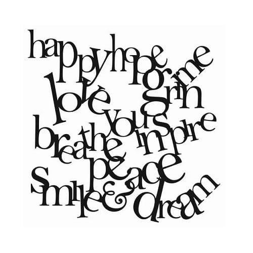 The Crafters Workshop 6"x6" Stencil - Mini Word Collage WordCottage The Crafters Workshop 6"x6" Stencil - Mini Word Collage