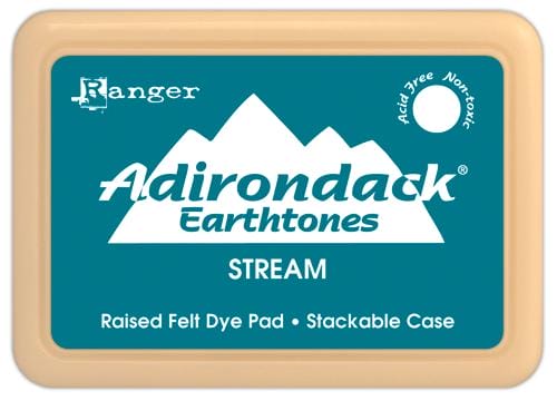Adirondack Dye Ink Pad Earthtones - Stream AdirondackStream Adirondack Dye Ink Pad Earthtones - Stream