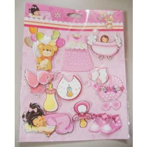 Baby Girl Dimensional Sticker