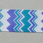 GrossGrain 1 Inch Ribbons - Chevron Style - Purple and Blue