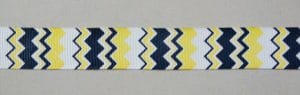 GrossGrain 1 Inch Ribbons - Chevron Style - Yellow and Black