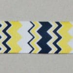 GrossGrain 1 Inch Ribbons - Chevron Style - Yellow and Black