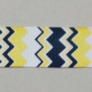GrossGrain 1 Inch Ribbons - Chevron Style - Yellow and Black