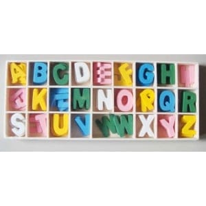 Wooden colored Alphabets