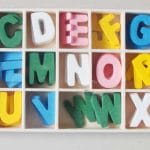 Wooden colored Alphabets
