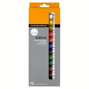 Daler Rowney Simply Acrylic Color Set - 12 Colors