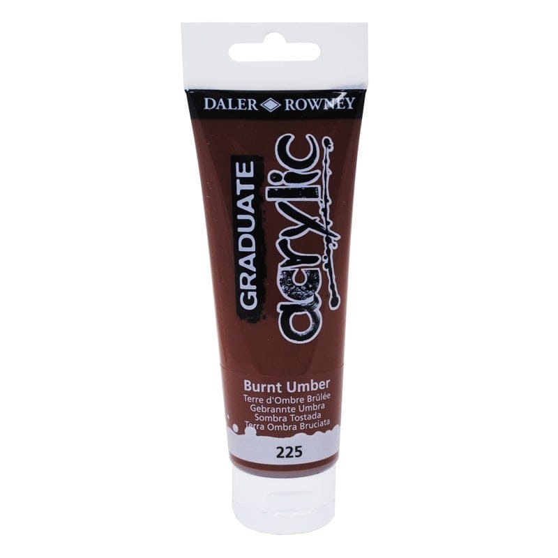 Daler Rowney Graduate Acrylics Tube - Burnt Umber DalerRowneyGraduateAcrylicBurntUmber Daler Rowney Graduate Acrylics Tube - Burnt Umber