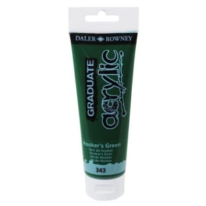 Daler Rowney Graduate Acrylics Tube - Hookers Green