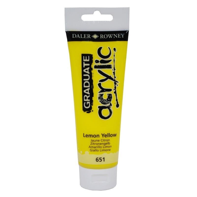 Daler Rowney Graduate Acrylics Tube - Lemon Yellow DalerRowneyGraduateAcrylicLemonYellow Daler Rowney Graduate Acrylics Tube - Lemon Yellow