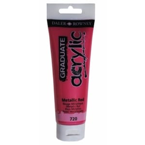 Daler Rowney Graduate Acrylics Tube - Metallic Red