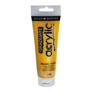 Daler Rowney Graduate Acrylics Tube - Metallic Yellow